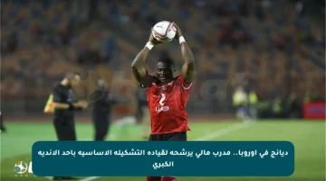 ديانج في أوروبا.. مدرب مالي يرشحه لقيادة التشكيلة الأساسية بأحد الأندية الكبرى